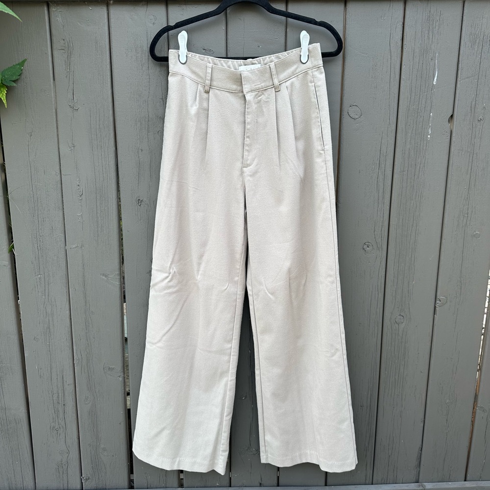 abercrombie and fitch high waist wide leg tailored pant